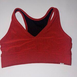 Five Dancewear textured Crop top/ tank/ Sports bra Red Size YL
